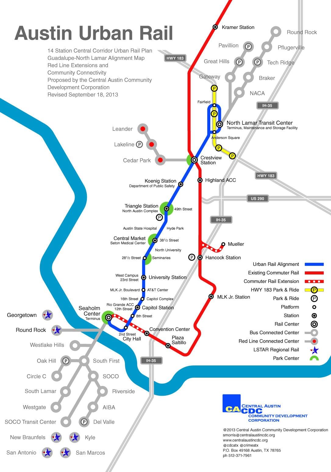 Austin ferroviario mapa