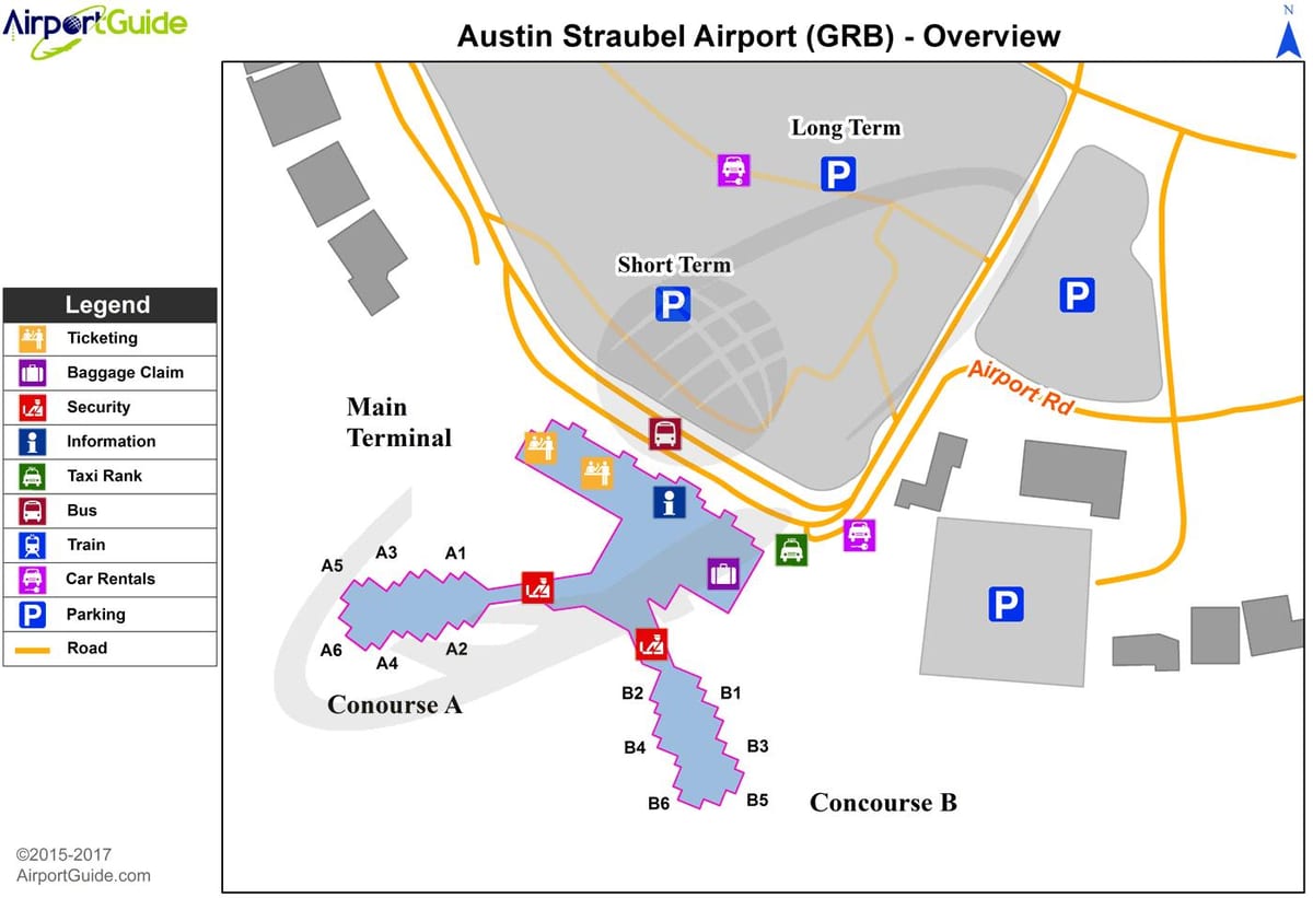 Austin aeroporto mapa terminal
