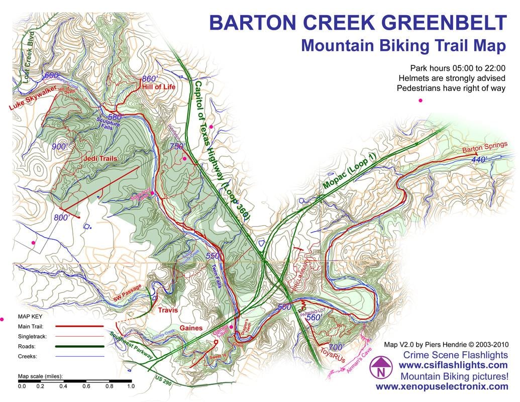 greenbelt mapa Austin