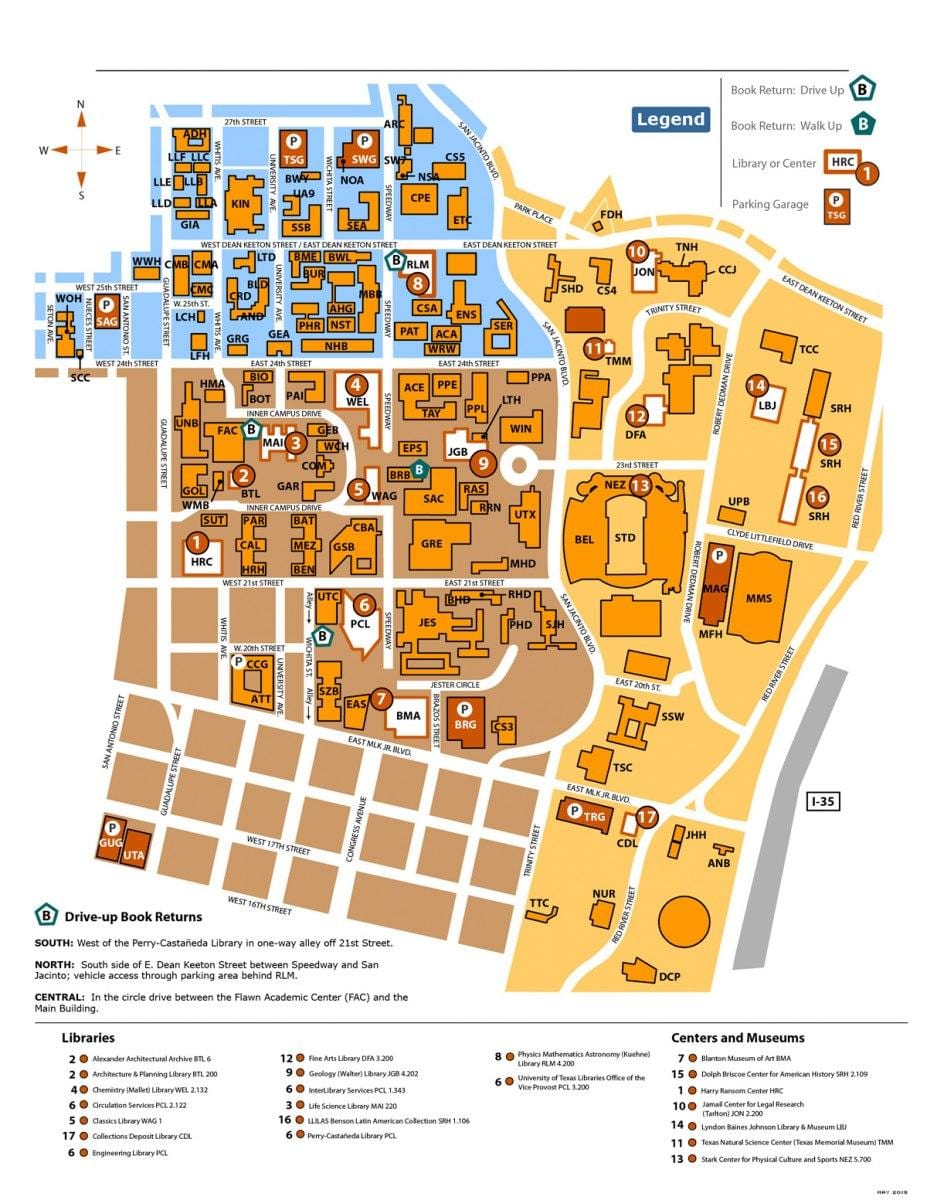mapa ut Austin